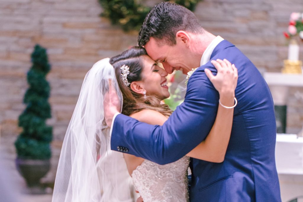 Coquitlam Wedding Photographer
Sweet moment between bride and groom after first kiss