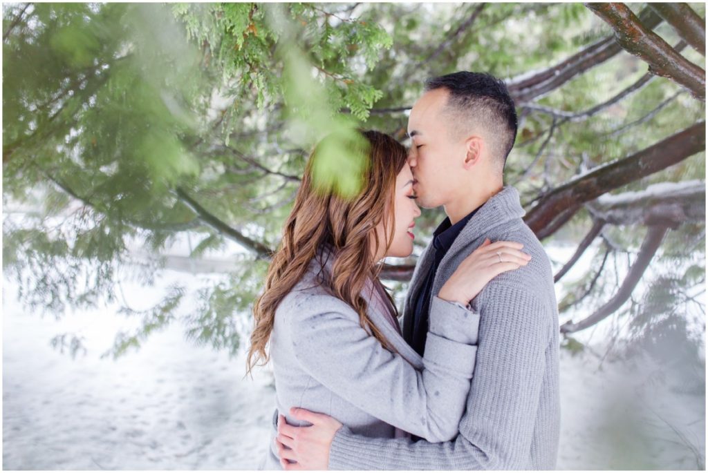 Vancouver Snowy Winter Engagement Photos