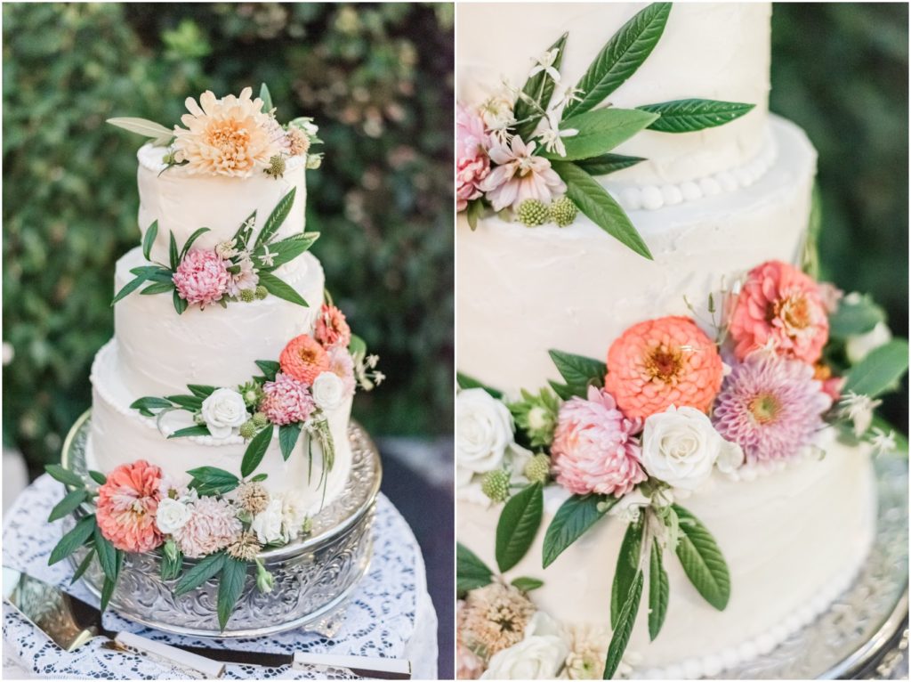 Vancouver Backyard Wedding, Vancouver Garden Wedding, Wedding cake from Flour Bakery