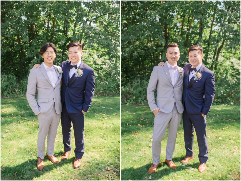 Groom in Debonair Formal Wear, photos with groomsmen